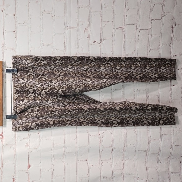 Suave Brown Snakeskin Print Revolutionary Tummy Control Leggings Womens Size L - Picture 1 of 9